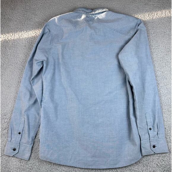 Roark Well Worn Blue Long Sleeve Classic Fit Men's Medium Oxford Button Up Shirt - Picture 5 of 7